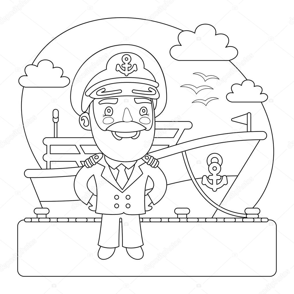 Captian Coloring Page