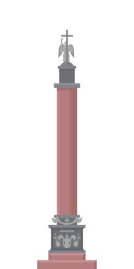 Alexander Column illüstrasyon. Rus Simgesel Yapı ve Mimarlık. Vektör çizim için web sayfaları, afişler, posterler ve kartpostallar.