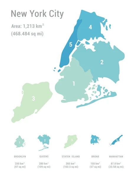 Vektorové Ilustrace New York City Map — Stockový vektor