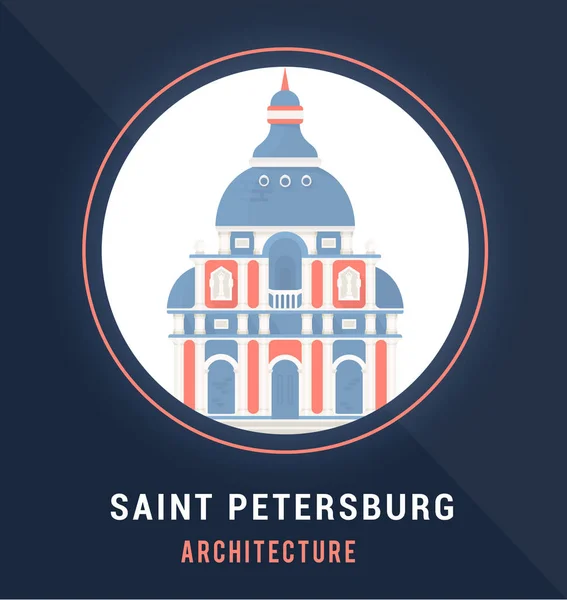 Saint Petersburg Mimari Illustration Vektör Çizim Için Web Sayfaları Afişler — Stok Vektör