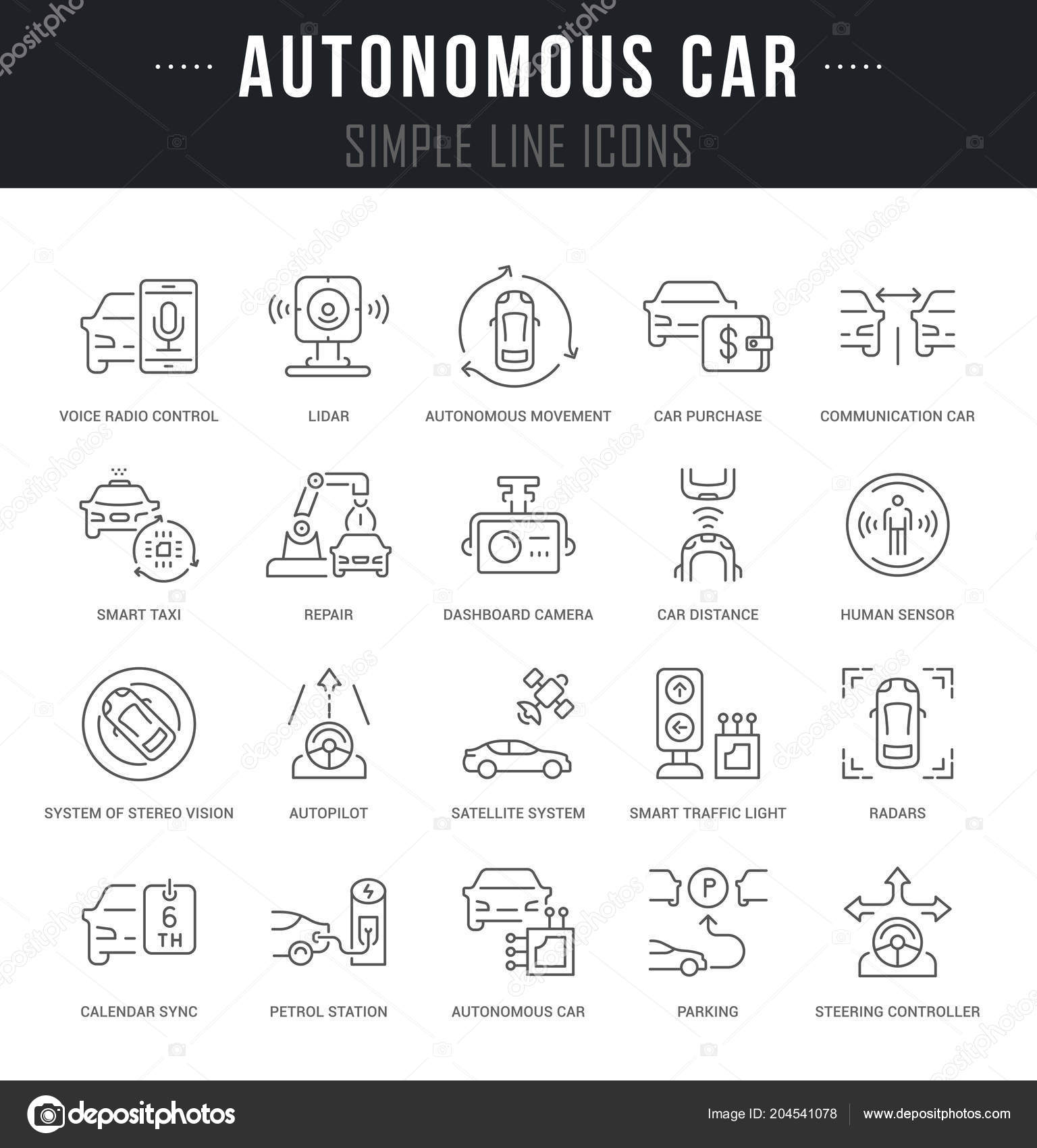 Vetor de Set of transportation means with names. Vector