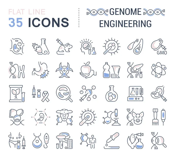 Conjunto Ícones Linha Vetorial Signo Símbolos Com Elementos Planos Engenharia — Vetor de Stock