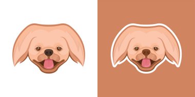 pekingese vektör çizim.