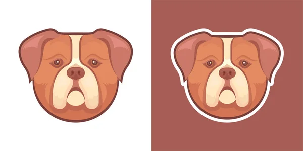 Vektor Illustration Bulldog — Stock vektor