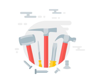 El aletleri beyaz bir arka plan üzerinde vektör çizim.