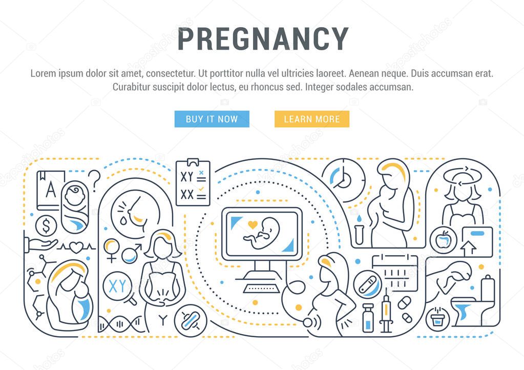Vector illustration of the pregnancy.