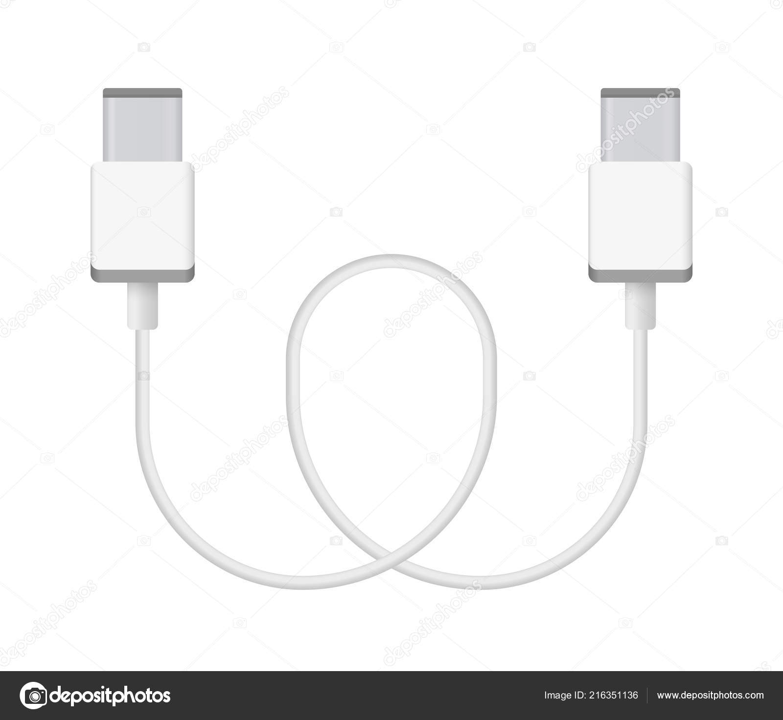 Realistic Vector Illustration Usb Type Cable Connector Plug Connecting Charging Stock Vector C Andrei45454 216351136