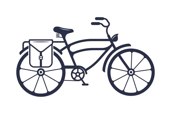 Vektor Illustration Des Fahrrads Illustration Für Postkarten Karten Und Banner — Stockvektor