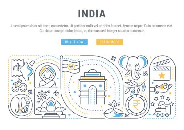 Vektör Illustration Hindistan.