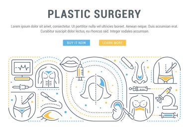 Plastik cerrahi doğrusal çizimi.