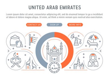 Birleşik Arap Emirlikleri vektör Illustration.
