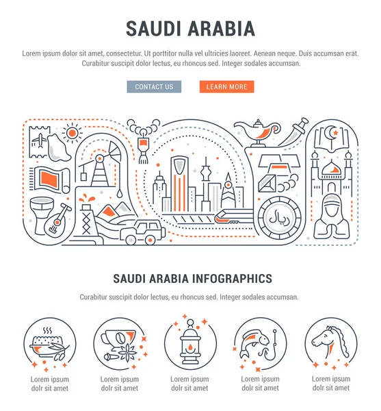 Ilustración vectorial de Arabia Saudita . — Vector de stock