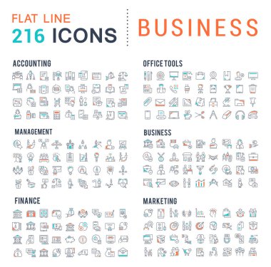 İş için Vektör Satırı Simgelerini Ayarla.