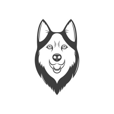 Bir Köpeğin Vintage Logosu.
