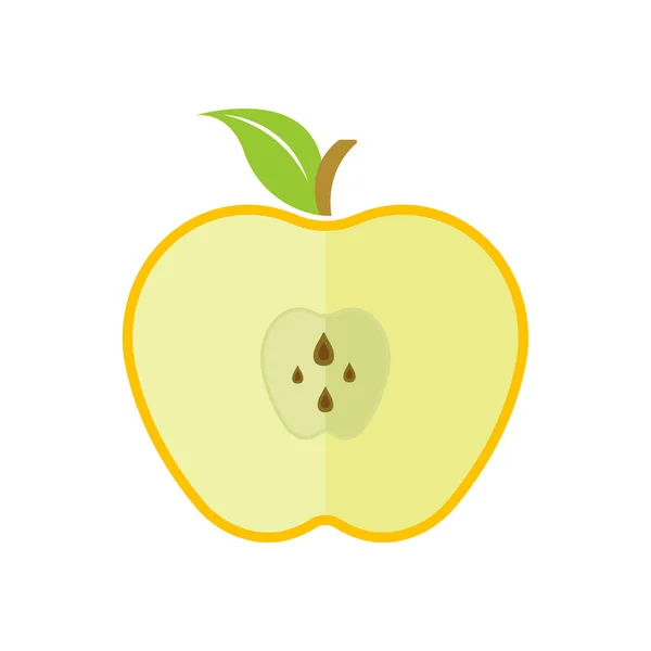 La mitad del logotipo de Apple . — Vector de stock