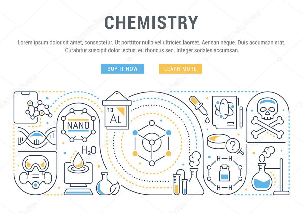 Vector Banner of the Chemistry.