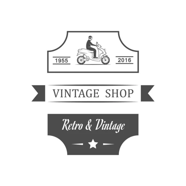 Retro illustratie van vintage winkel. — Stockvector