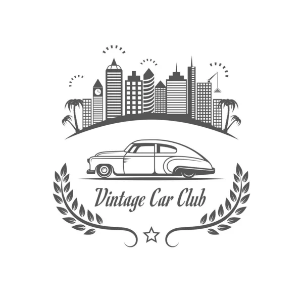Vintage Car Club Logotype. — Stock Vector