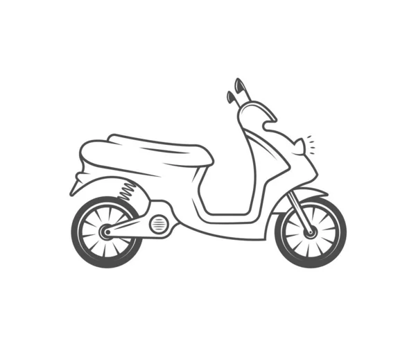 Ilustração retrô de Moped . — Vetor de Stock