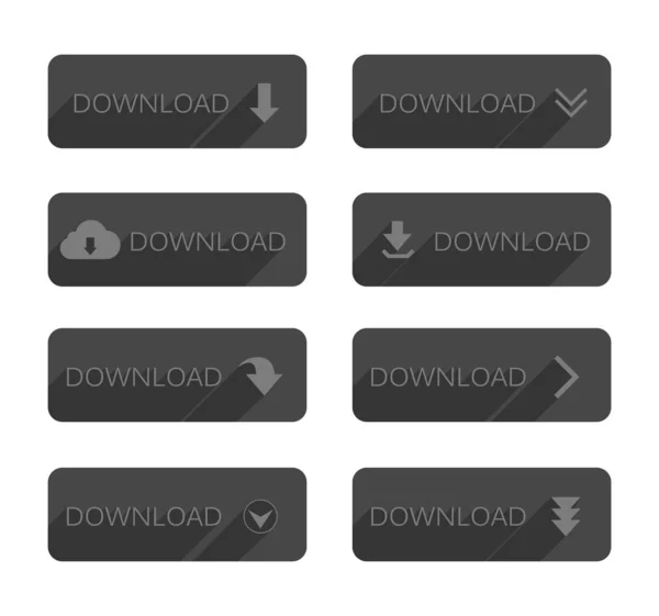 Reihe von Download-Buttons. — Stockvektor