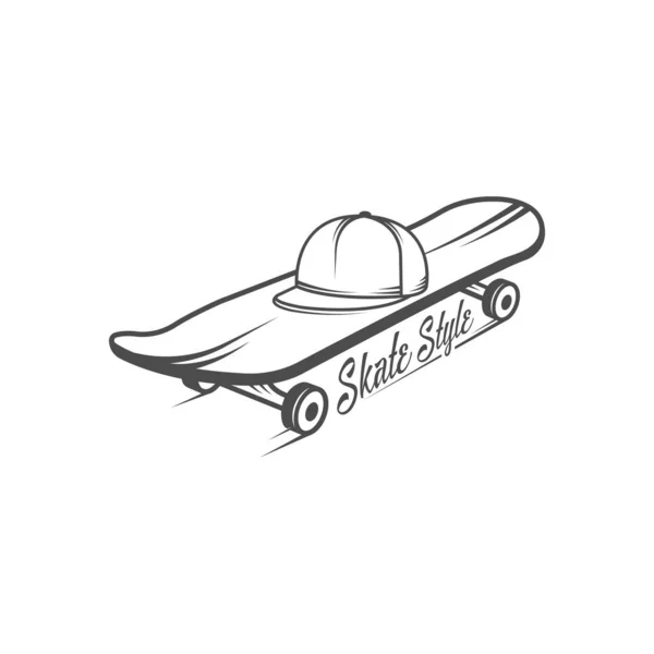 Skate stijl logo. — Stockvector