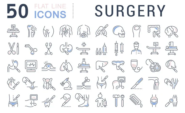 Векторные иконки хирургии . — стоковый вектор