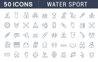 Su Sporunun Vektör Hattı Simgelerini Ayarla.