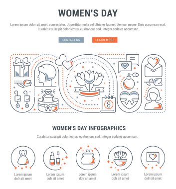 Kadınlar Günü Vektör Sancağı.