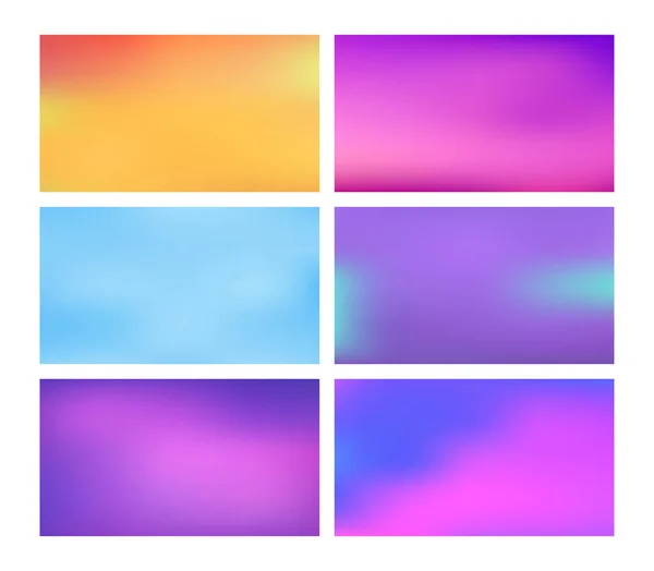 Collection of Vector Blurred Backgrounds. — Stock Vector