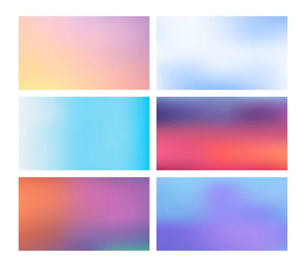 Collection of Vector Blurred Backgrounds. — Stock Vector