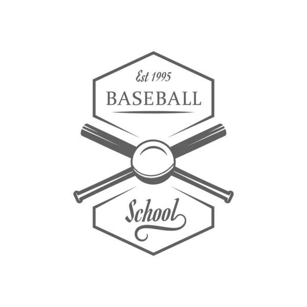 Logotyp baseballové školy. — Stockový vektor