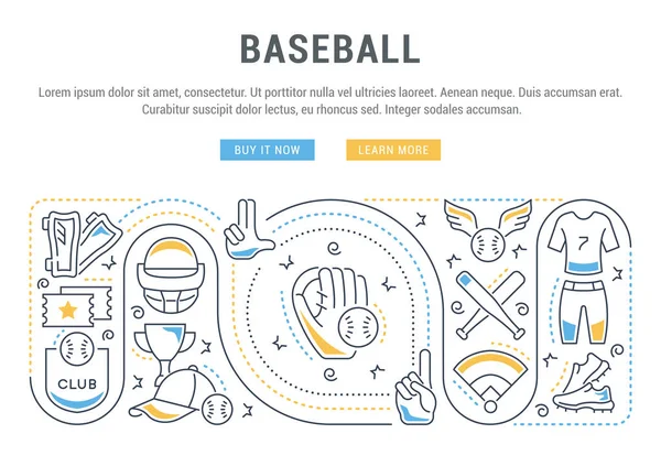 Διάνυσμα πανό του μπέιζμπολ. — Διανυσματικό Αρχείο