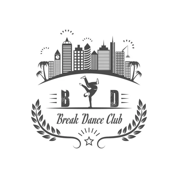 Break Dance Club logotyp. — Wektor stockowy