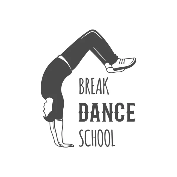 Escola de dança de pausa Logotipo . — Vetor de Stock