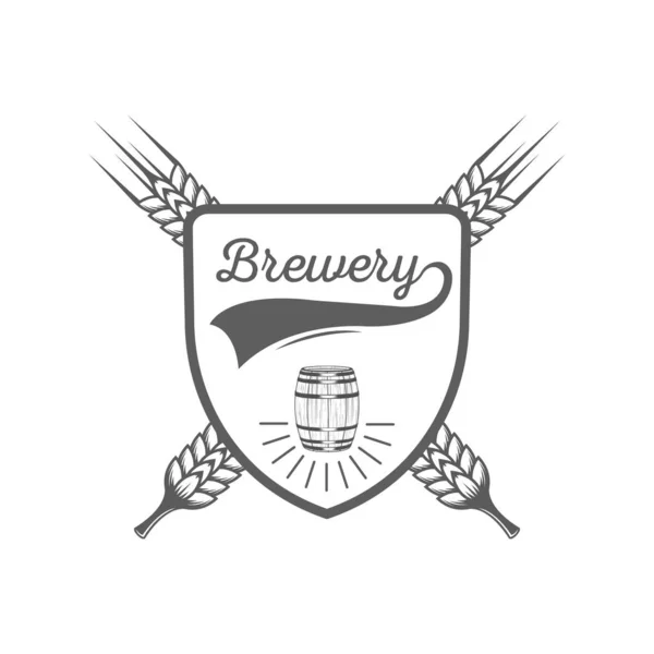 Brouwerij logo. — Stockvector