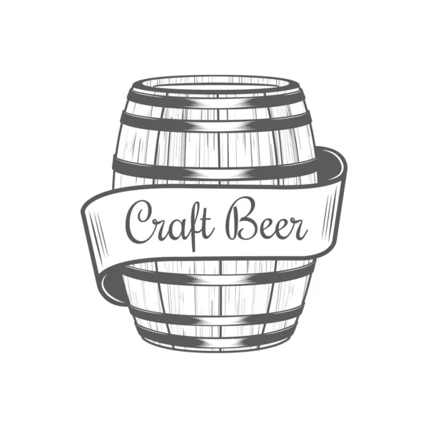 Hantverk öl logotype. — Stock vektor