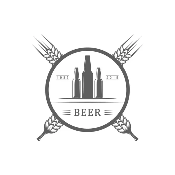 Logo della birra . — Vettoriale Stock