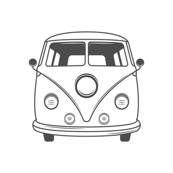 Camper en logotyp. — Stock vektor