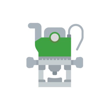 Bir Torna Düz İllüstrasyon