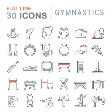 Jimnastiğin Vektör Satırı Simgelerini Ayarla.