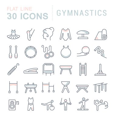 Jimnastiğin Vektör Satırı Simgelerini Ayarla.