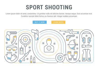Spor Çekim Vektör Banner.