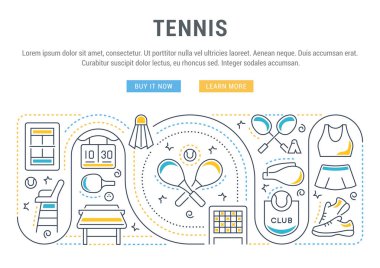 Tenis vektör afiş.