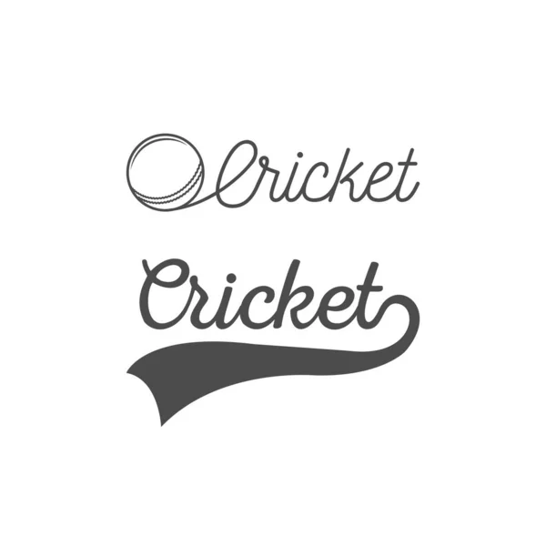 Cricket belettering. — Stockvector