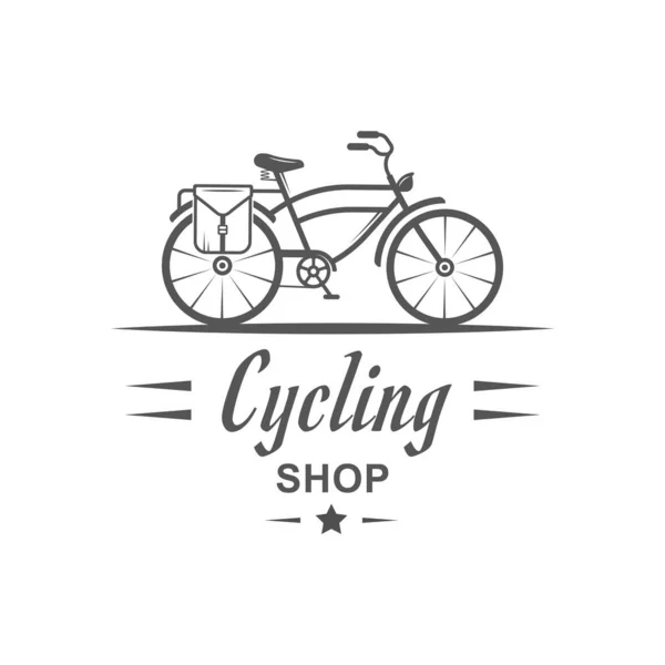 Logotipo de loja de ciclismo . — Vetor de Stock