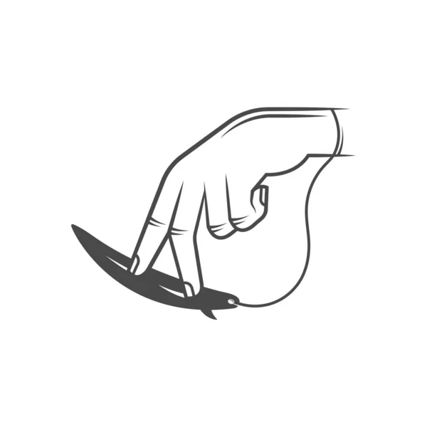 Fingersurfer Logotipo . — Vetor de Stock