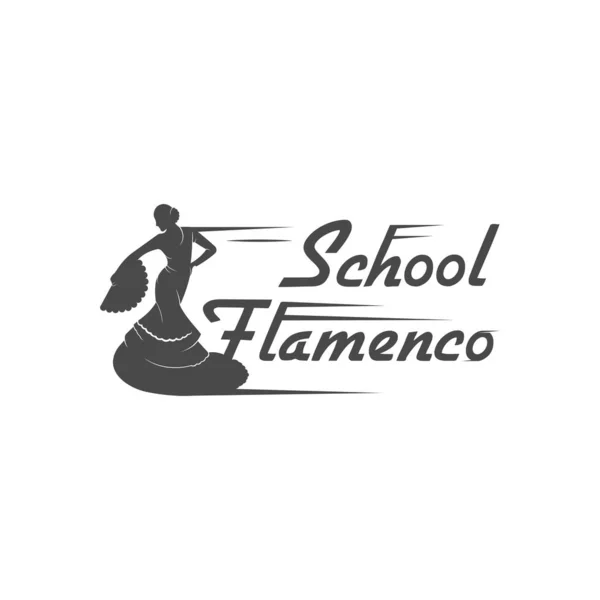 Flamenco skolans logotyp. — Stock vektor