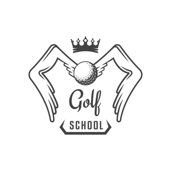 Logotipo de escuela de golf — Vector de stock