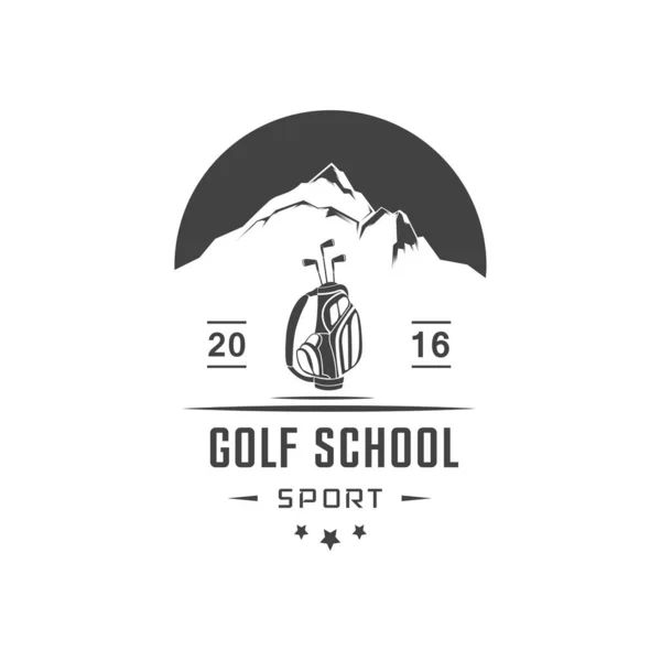 Golf skolans logotyp — Stock vektor