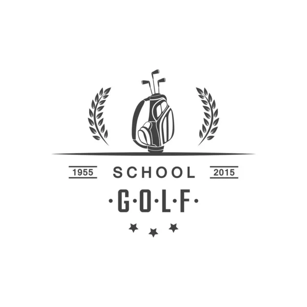 Logotipo de escuela de golf — Vector de stock